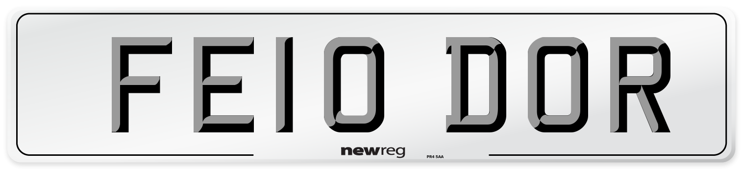 FE10 DOR Number Plate from New Reg